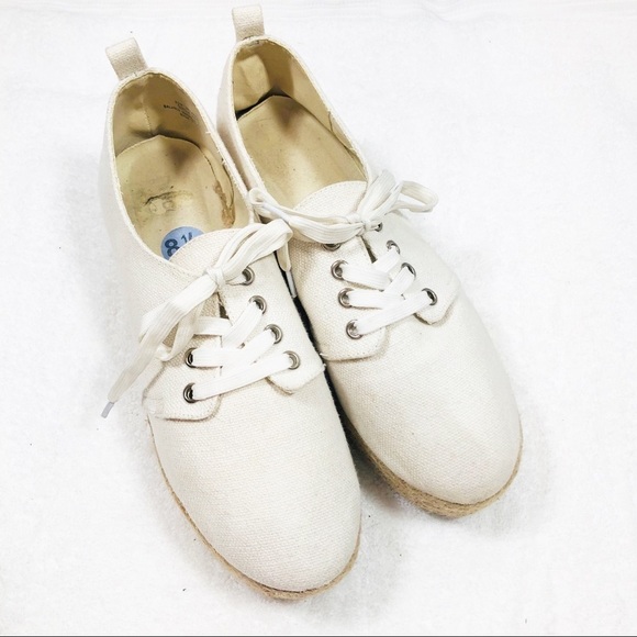 🔥SALE🔥 Nicole canvas Clarice platform lace up shoes Sz8.5 - Picture 2 of 8